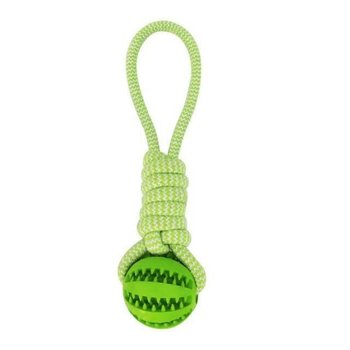Pawora Durable Rubber Ball Chew Toy with Cotton Rope