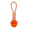 Pawora Durable Rubber Ball Chew Toy with Cotton Rope